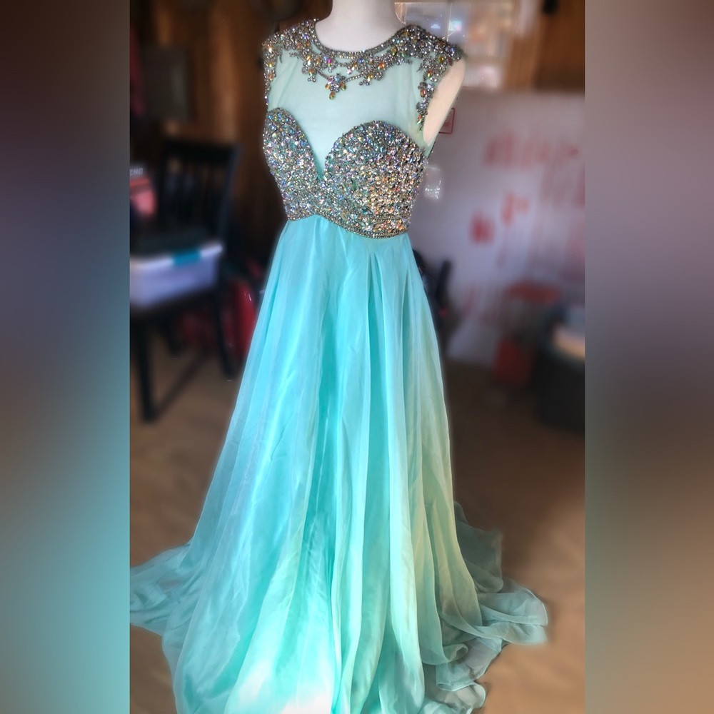 Teal Pageant Dress